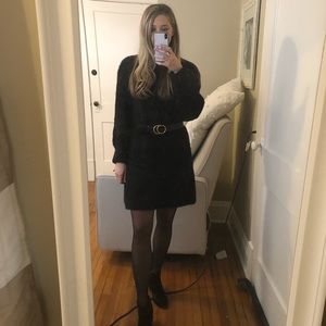 Pink Lily “Heart of the City” Fuzzy Turtleneck Sweater Dress